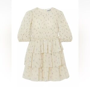 NEW GANNI Pleated Georgette Dress Size XL / US 10 / UK 14